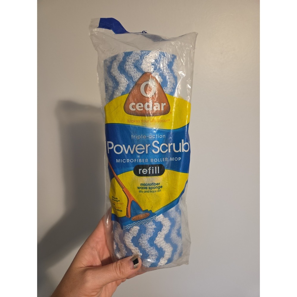 O Cedar Power Scrub Roller Mop Refill Wave Sponge Microfiber Replacement New